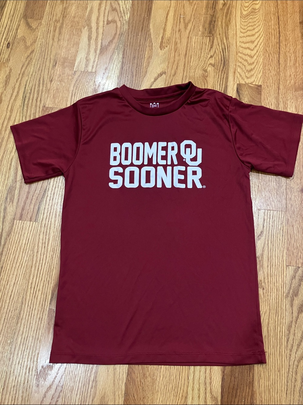Kids' Crimson 'Boomer Sooner' Short Sleeve Tee